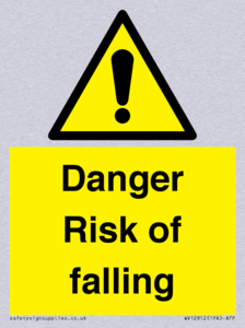 Danger Risk of falling